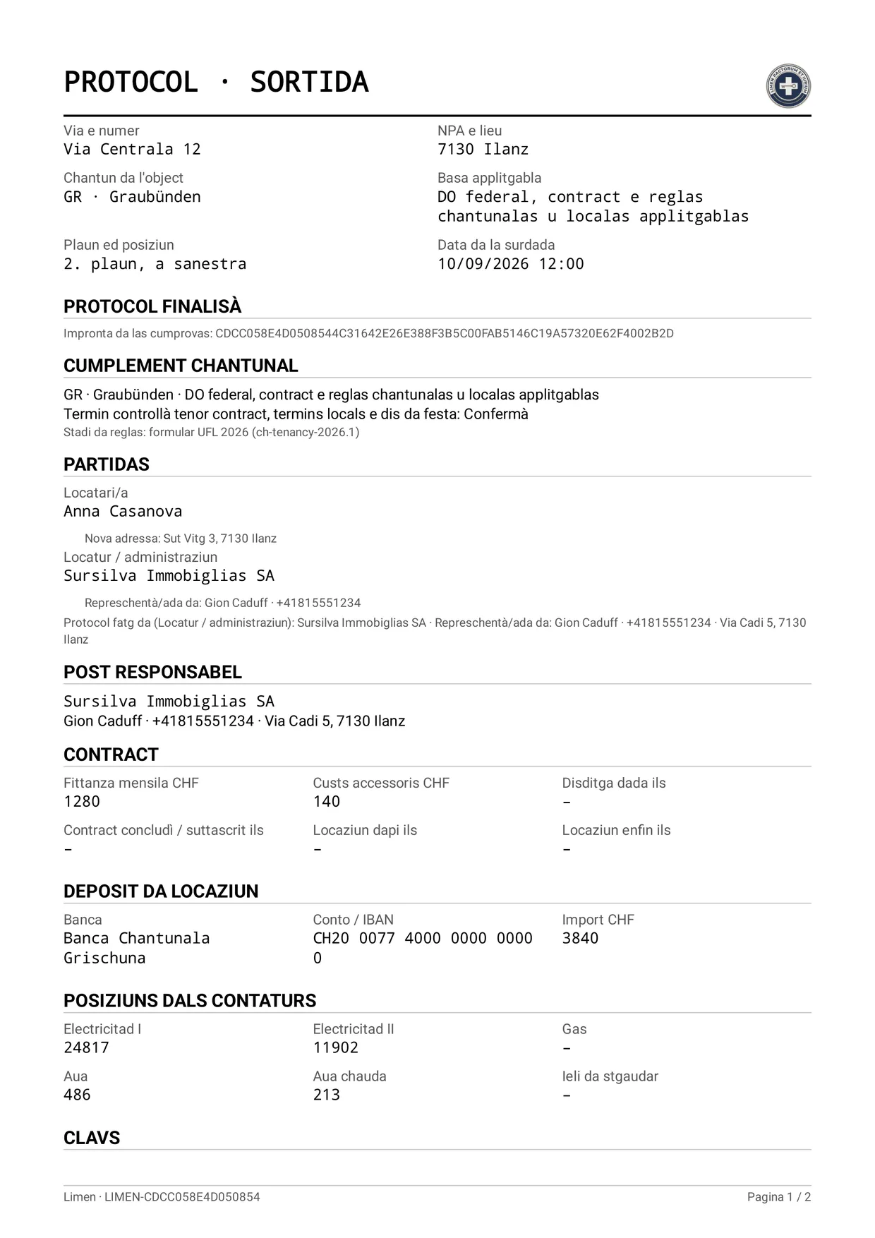 Il protocol exportà 1